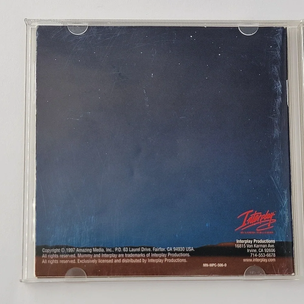 Mummy: Tomb of the Pharaoh PC CD Rom 1996 Interplay Computer Video Game‎